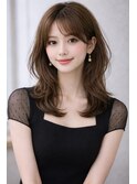 ミディアムレイヤーカット　髪質改善トリートメント