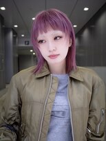 ギークス(GEEKS)&nbsp;【GEEKS渋谷】ダスティピンク/春カラー/顔周りカット/ボブウルフ