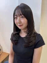 ロンドアベニール 北千住(Lond avenir)&nbsp;レイヤーカット/グレージュブラウン/韓国巻き/顔周りカット