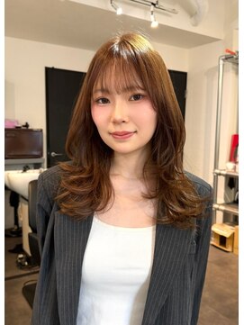 ファーム 大崎店(FAAM) ハニーオレンジ×くびれレイヤーカット