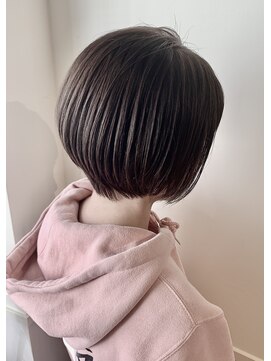 ネオリーブチノ 登戸店(Neolive cino) ショートボブ/斜めバング/グレージュカラー/シルキーベージュ