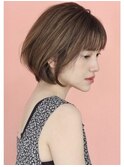 ひし形ショートボブ／前髪あり／表参道／30代40代50代