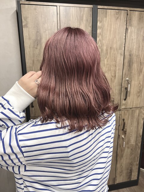 ココアベージュ/ツヤ髪スタイル/ハイトーンカラー/透明感カラー