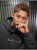 刈り上げアップバング短髪