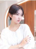 20代30代/ショートボブ/チョコレートカラー/前髪/プリカール