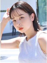 ヨファヘアー 岡本店(YOFA hair) 似合わせカット薄め前髪マチルダボブインナーグレージュ0905