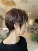 顔周りレイヤー/くびれ/小顔/耳かけ/外ハネ/くびれ/姪浜