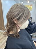 白髪ぼかし×くびれミディ