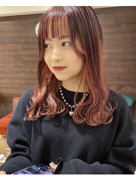 ジャム(Jam) 切りっぱなしロブ×ピンクカラーで可愛く★中村大輔