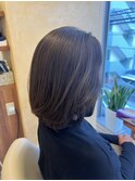 グレージュ／イルミナカラー／レイヤー／ボブ／ミディアム／和光