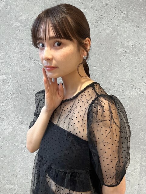 三軒茶屋_レディース_ヘアアレンジ_ヘアセット_小顔_ミディアム