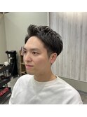 メンズビジネススタイル清潔感アップバングショート