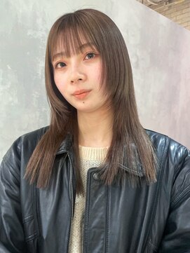 アルバム 渋谷パルコ(ALBUM) 美髪くびレイヤーレイヤーロングカーキベージュ_ba506301