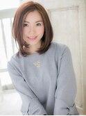 mod's姪浜/小顔ワンカールワンレンミディアムエアーストレートi