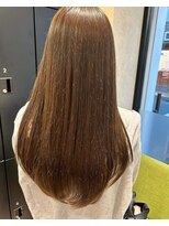 ビアンコ カーロ 二子新地店(Bianco caro)&nbsp;髪質改善/ストレートロング/ベージュ/艶カラー