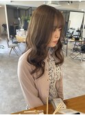 透明感カラー★ダブルカラーブリーチなしミルクティーベージュ