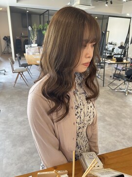 ナンバー(number+) 透明感カラー★ダブルカラーブリーチなしミルクティーベージュ