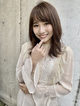 シア(XIA) ゆるふわミディアム/フレンチガーリー/セピアベージュ/金山