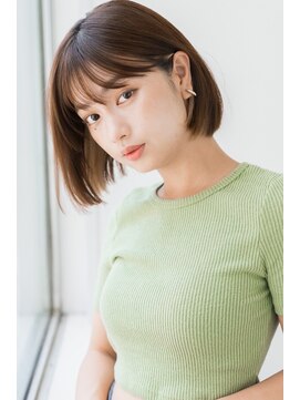 フレームプラス 天王寺あべの店(FRAME+) 【FRAME  天王寺あべの】ぷつ切りボブ/イヤリングカラー