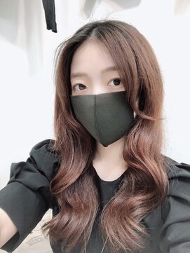 ルッソリベラ 池袋(Lusso libera) くびれカール/大人かわいい/センター分け/暖色カラー