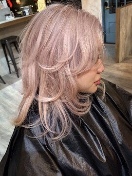 マスカリ(muscali) 【原田】ホワイトピンク　ハッシュカット