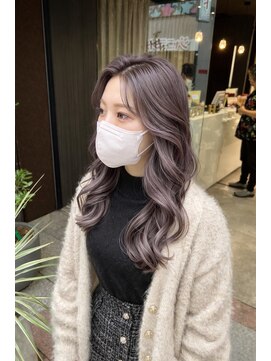 アース 大曽根店(HAIR&MAKE EARTH) 透明感ラベンダーグレージュ