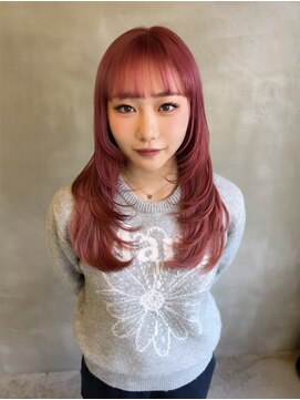 イキプラスディードットログ 大和八木駅前店(ikii+D.Log) ピンクカラー　ダブルカラー　ブリーチ　橿原　大和八木　奈良