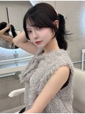 アレンジしてカワイイ顔周りカット／韓国ヘア◎矢口