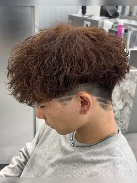 アクロ 中町店(ACRO) 波巻きパーマブラウンカラー波巻きプードルシャドウパーマ