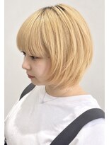 ボンド(hair salon bonD)&nbsp;クリーミーブロンド・レイヤー丸みボブ