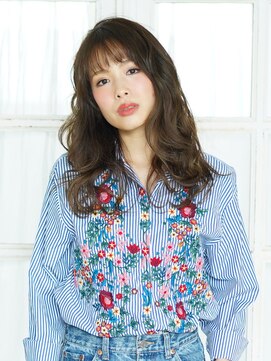 アビエクレール 河内花園(abije claire) 大きめカールの大人セミロング★20代30代50代 髪質改善