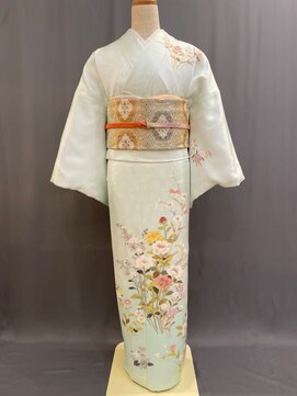 セットサロン フルール(Fleur) 正絹訪問着No.12/【薄緑】