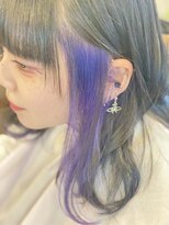 ミュウ(Private hair salon Miu)&nbsp;イヤリングカラー(ブルーヴァイオレット)