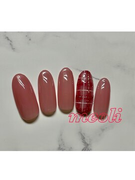 ミオリィ(meoli) ワンカラー+チェックアート