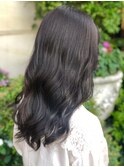 セミロング/グレージュ/韓国カラー/ゆるふわ/ブリーチなし
