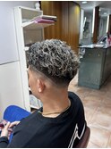 パーマ×シルバーメッシュ
