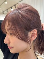 ビューブルー 亀戸錦糸町(VIEW BLUE)&nbsp;美髪カールピンクブラウンエアリーロングセミディ似合わせ前髪
