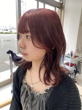 コト 福井大和田店(coto) ワインレッド　福井美容室