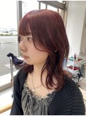 ワインレッド 福井美容室