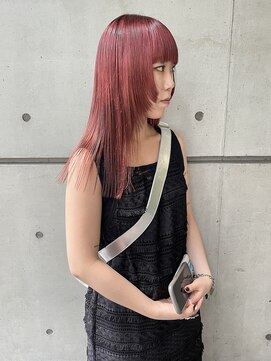 クリアーオブヘアー 栄南店(CLEAR of hair) 顔まわりレイヤー×ボルドーカラー/osumi