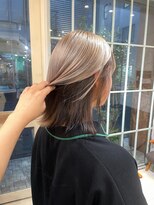 ネオリーブアイム 横浜西口店(Neolive aim)&nbsp;アンブレラカラー　デザインカラー　ミルクティーベージュ　横浜