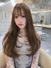 【ブリーチ無し】カット+ダブルケアカラー/￥17500［レイヤーカット/韓国ヘア