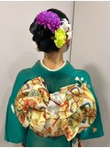 艶々シニヨン★成人式卒業式 着付けヘアセット