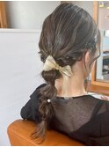 お呼ばれヘアアレンジ 編み下ろし【松山美容室】