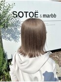 ブリーチ2回~暖色系ミルクティー