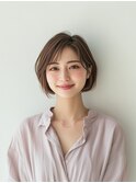 レイヤーカット/イメチェン/外ハネボブ/美髪/ワイドバング/髪型