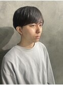メンズストレート ラウンドマッシュ