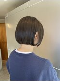 似合わせカット　コンパクトボブ×透明感カーキベージュ