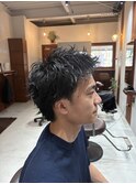 刈り上げないスパイキーパーマ