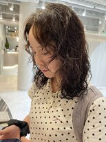 ムクコア(Muk CORE)&nbsp;レイヤーウルフパーマボブニュアンスルーズパーマ大人可愛い川崎